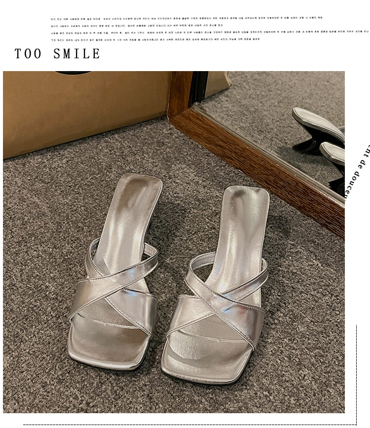 2025 Summer French Wedge Slide Sandals