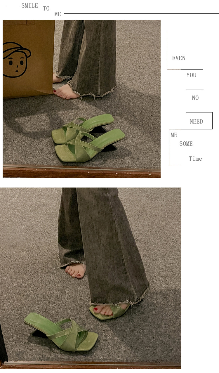 2025 Summer French Wedge Slide Sandals