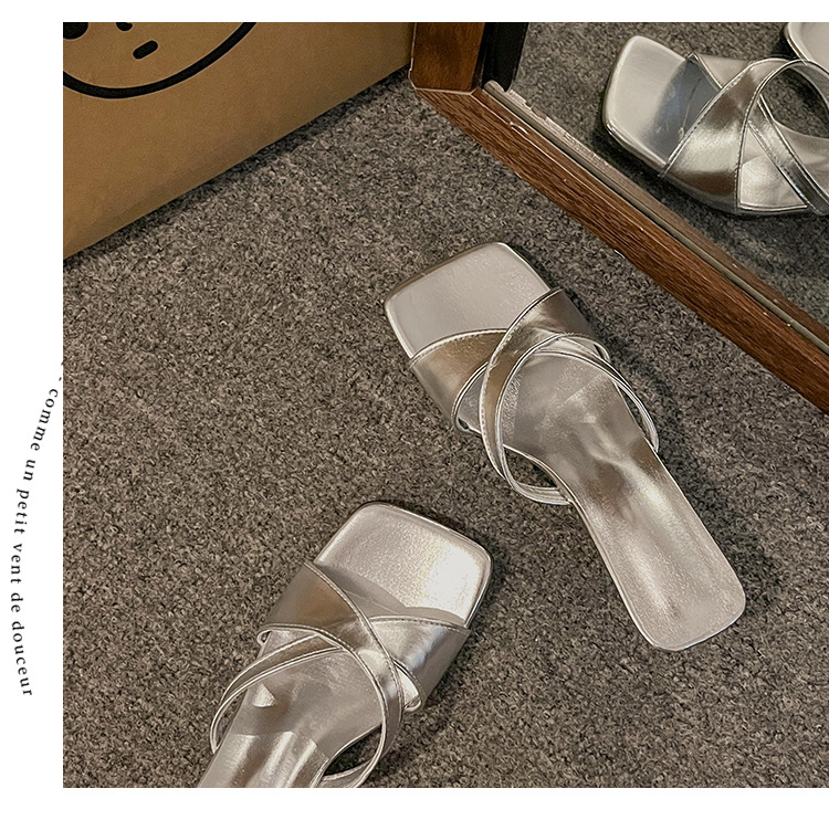 2025 Summer French Wedge Slide Sandals