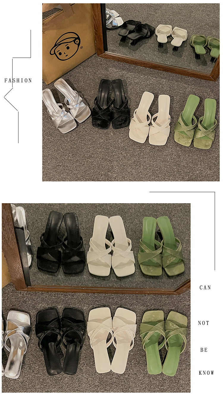 2025 Summer French Wedge Slide Sandals