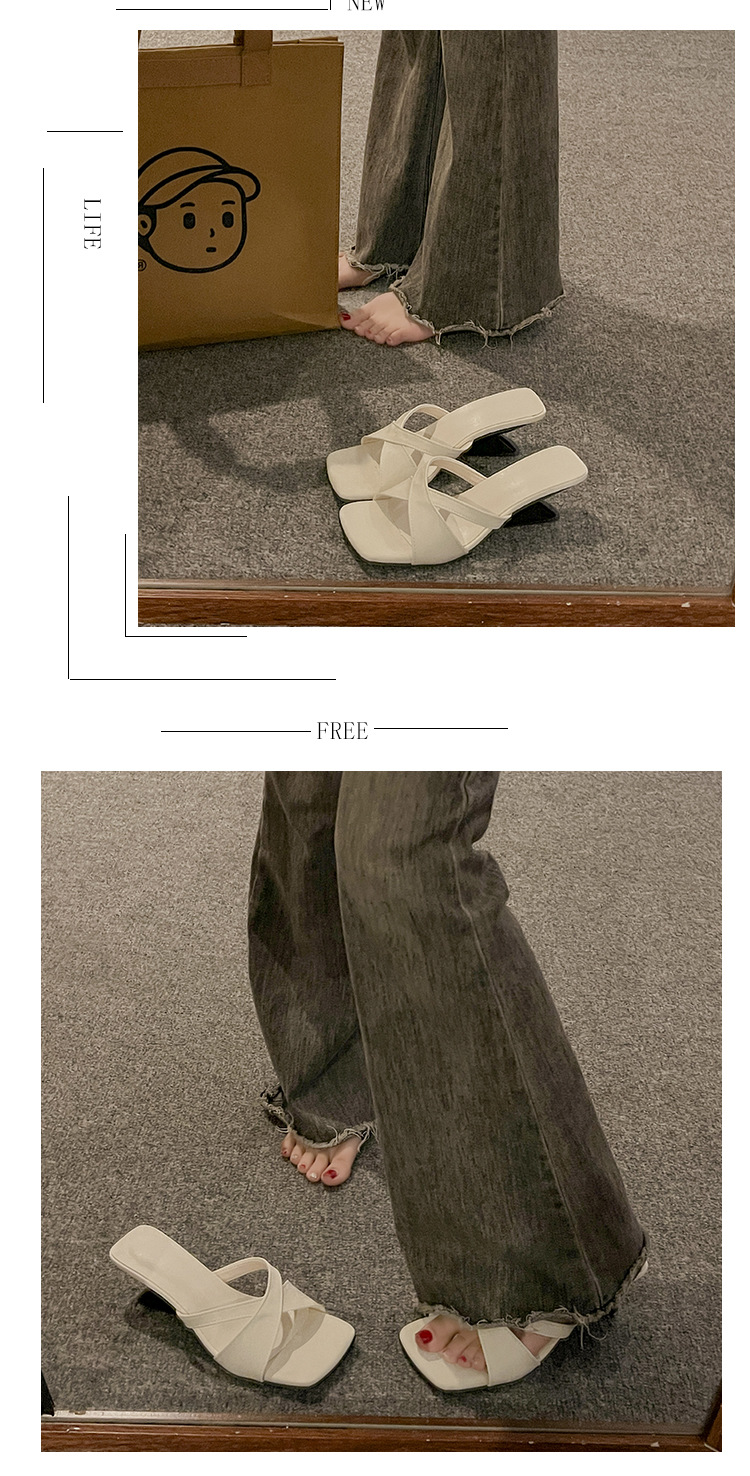 2025 Summer French Wedge Slide Sandals