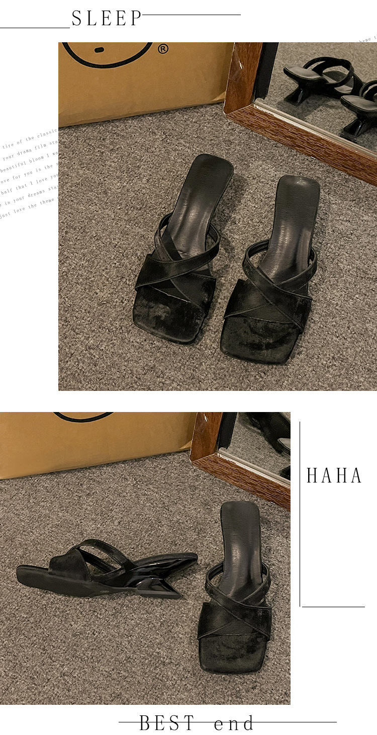 2025 Summer French Wedge Slide Sandals
