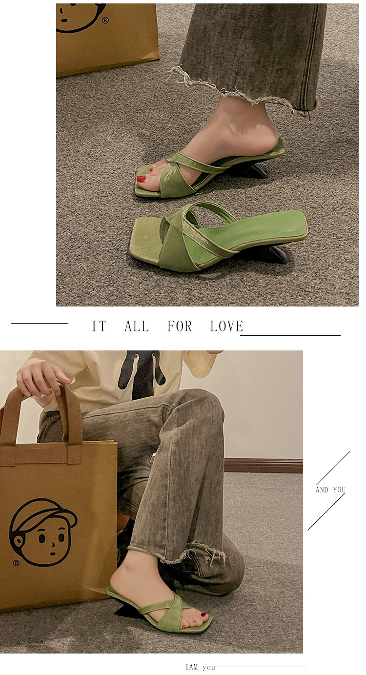 2025 Summer French Wedge Slide Sandals