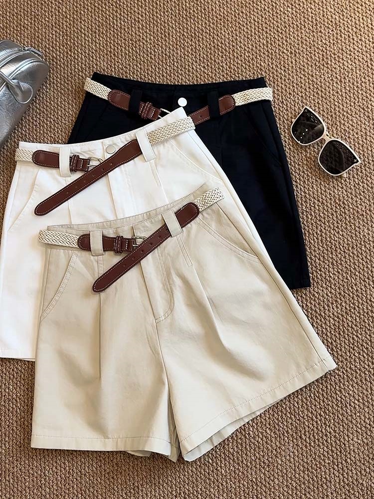 High Waist Wide Leg Denim Shorts