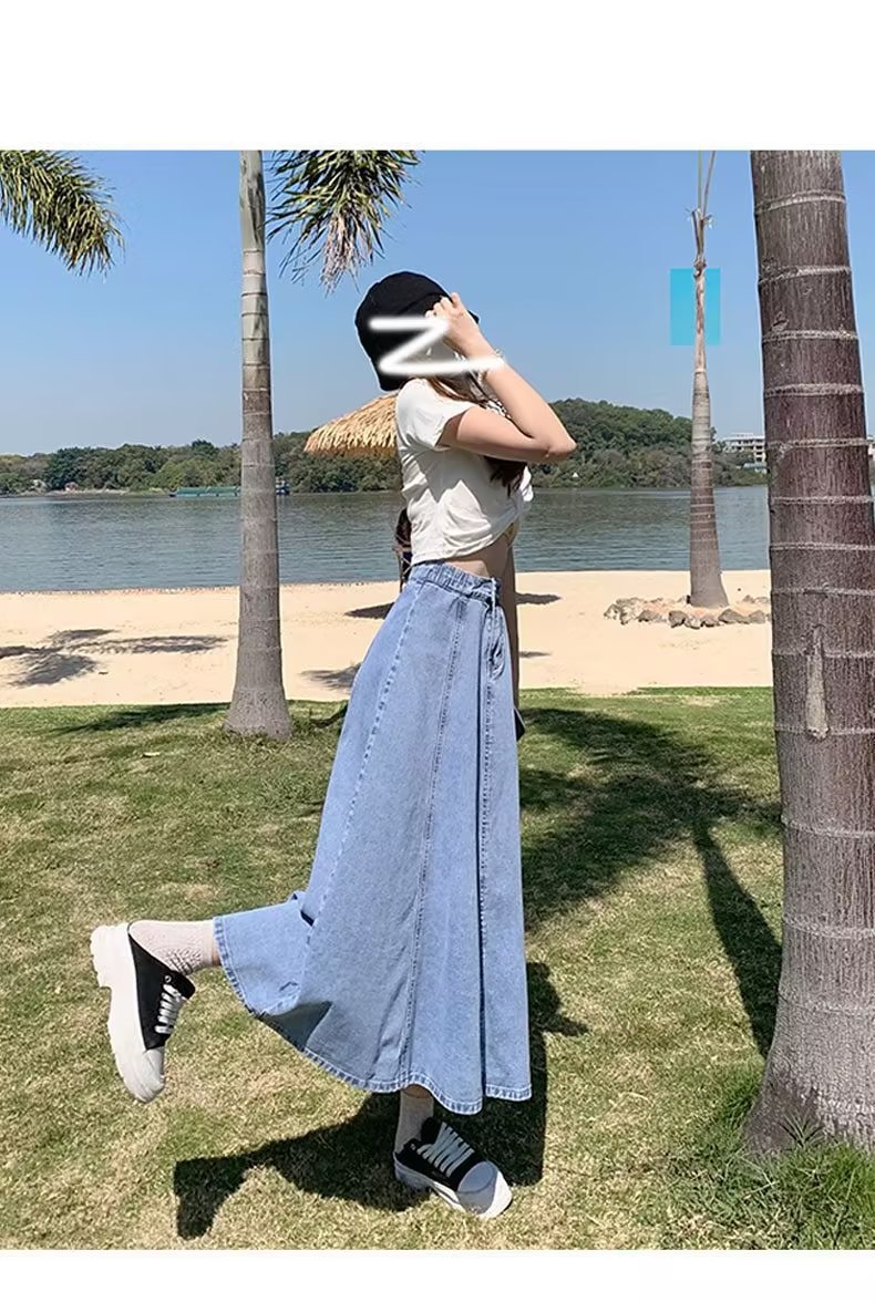 Korean Plus Size Denim Skirt