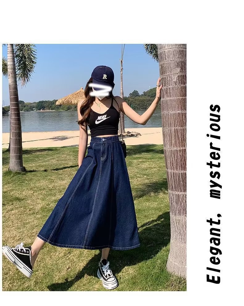 Korean Plus Size Denim Skirt