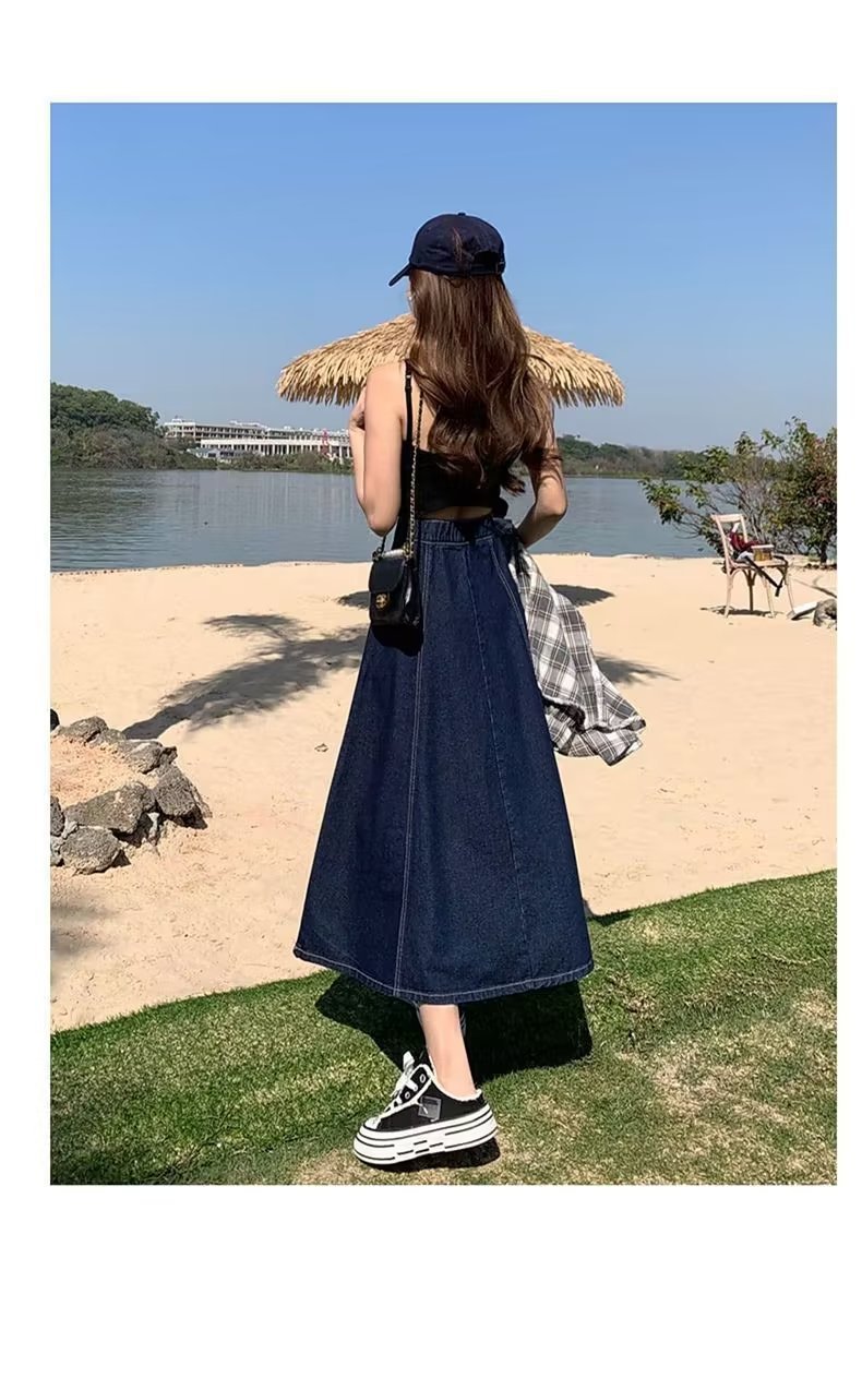 Korean Plus Size Denim Skirt