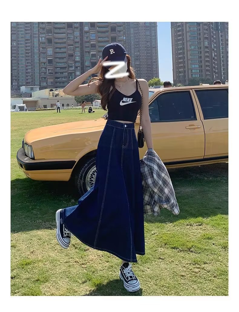 Korean Plus Size Denim Skirt