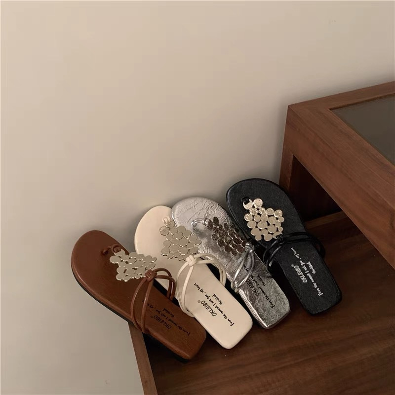 Women's Rhinestone French Flip Flops