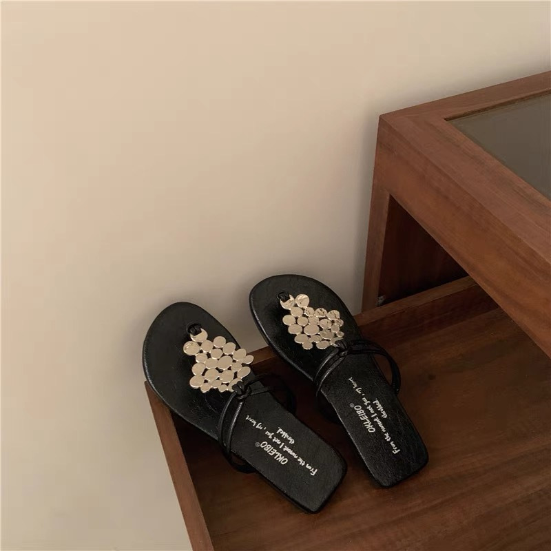 Women's Rhinestone French Flip Flops