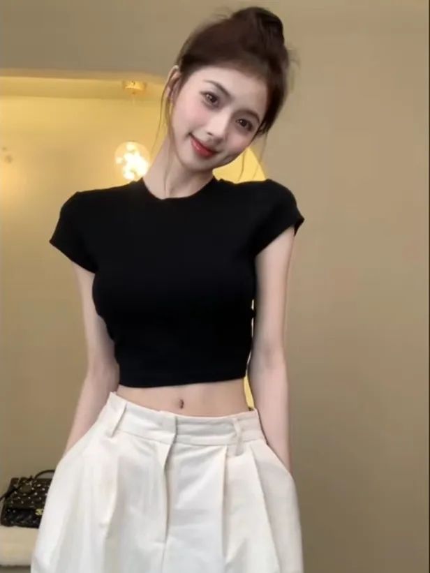 Women's Back Cutout Knit Tee