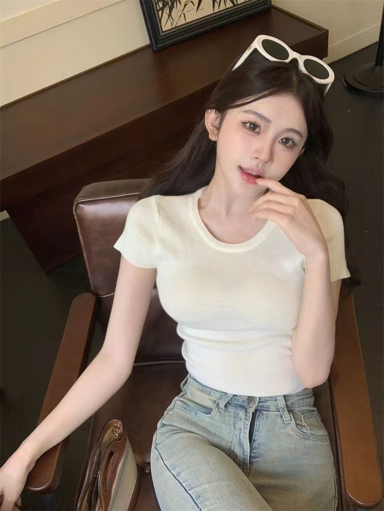Women's Back Cutout Knit Tee