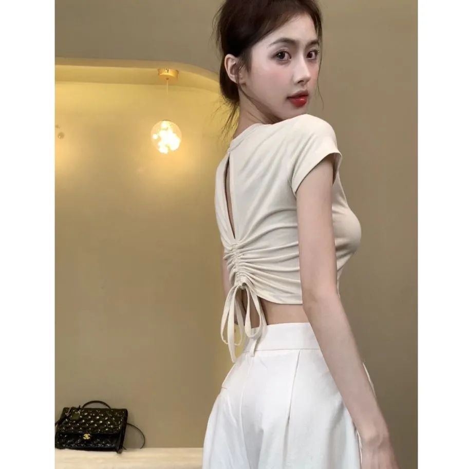 Women's Back Cutout Knit Tee