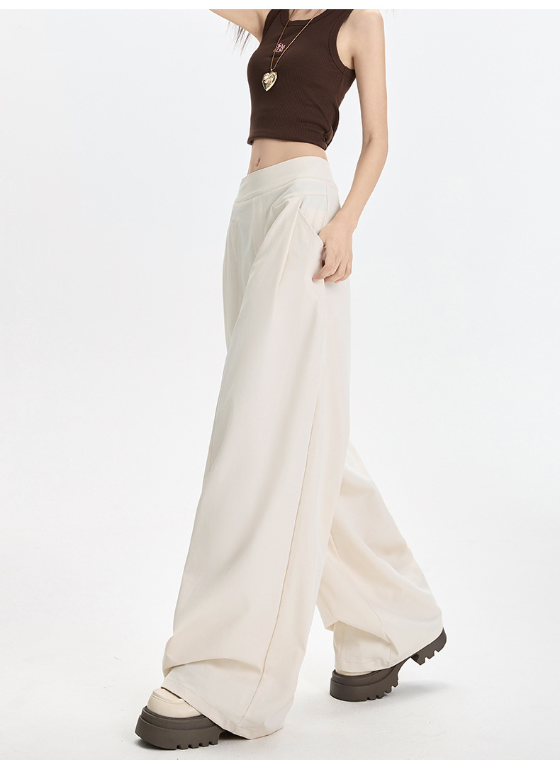 Slim High Waist Wide Leg Pants