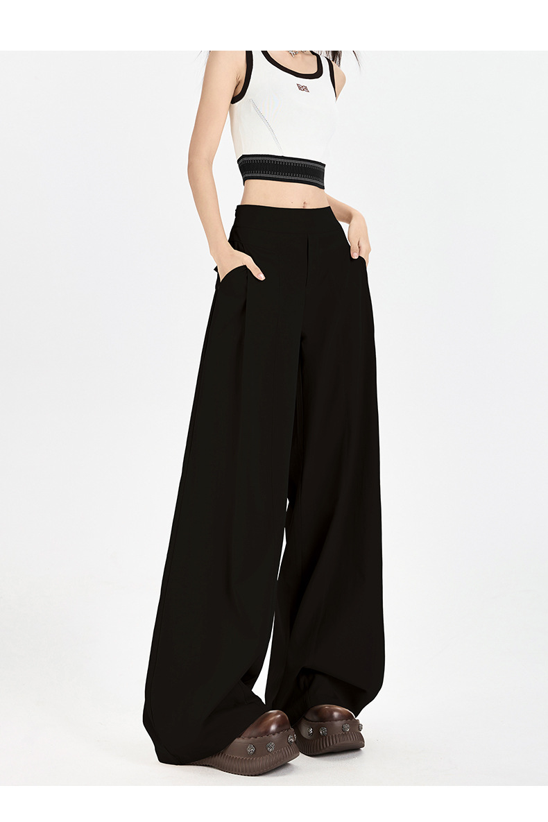 Slim High Waist Wide Leg Pants