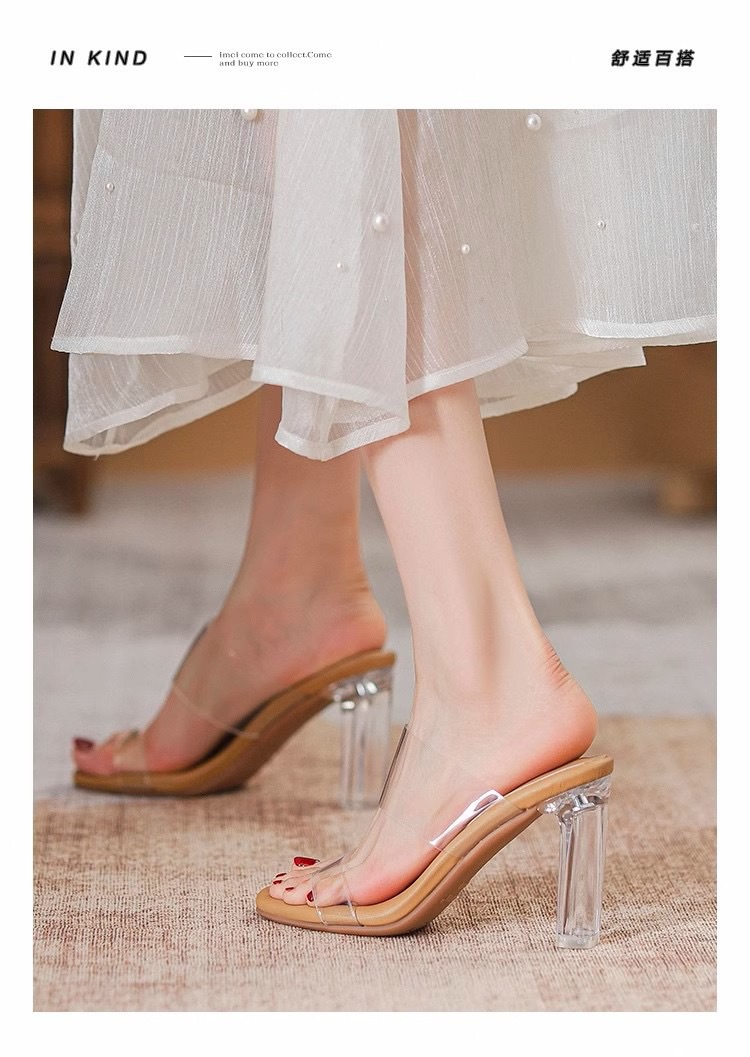 Women's Summer Transparent High Heel Sandals