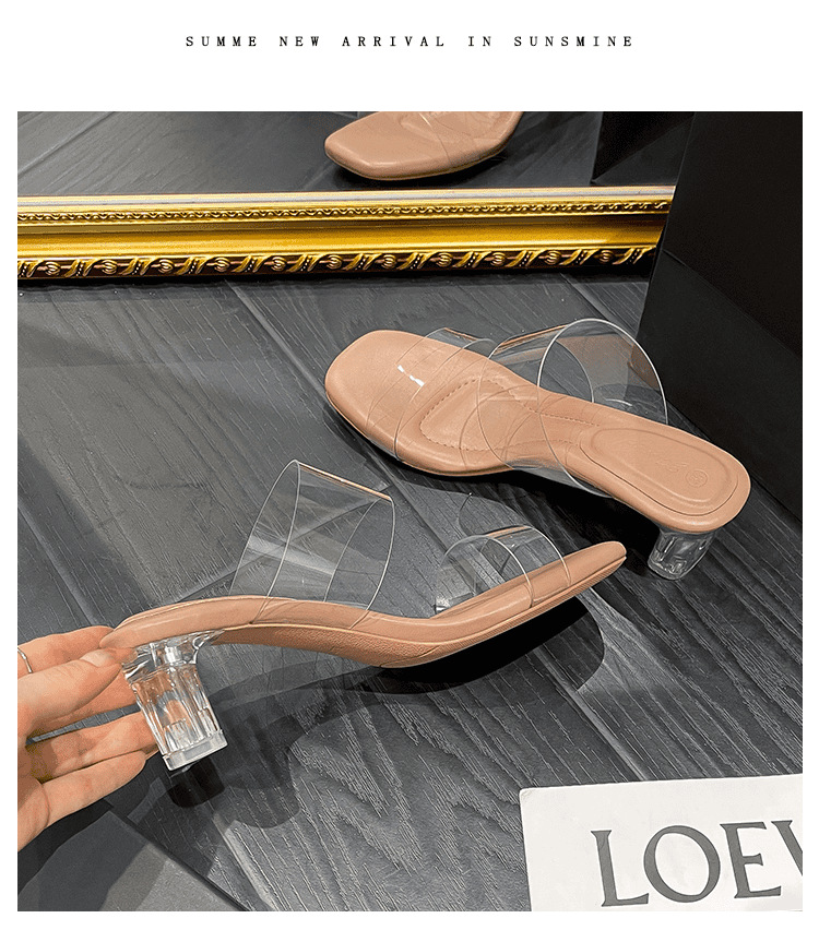 Women's Summer Transparent High Heel Sandals