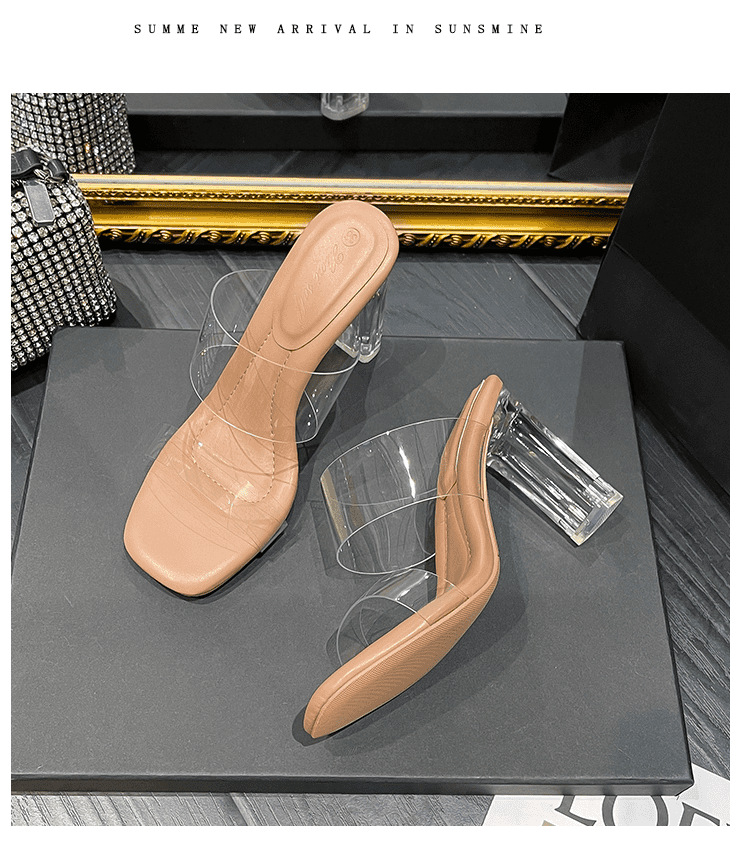 Women's Summer Transparent High Heel Sandals