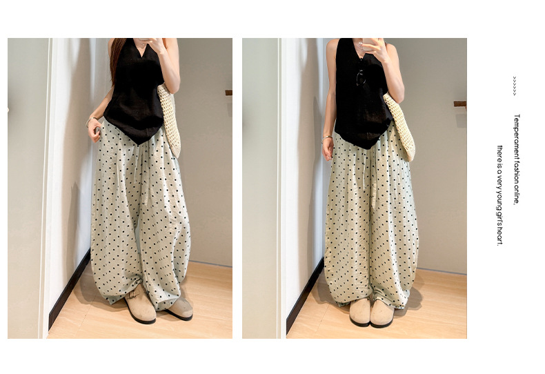 Women's High Waist Polka Dot Pants
