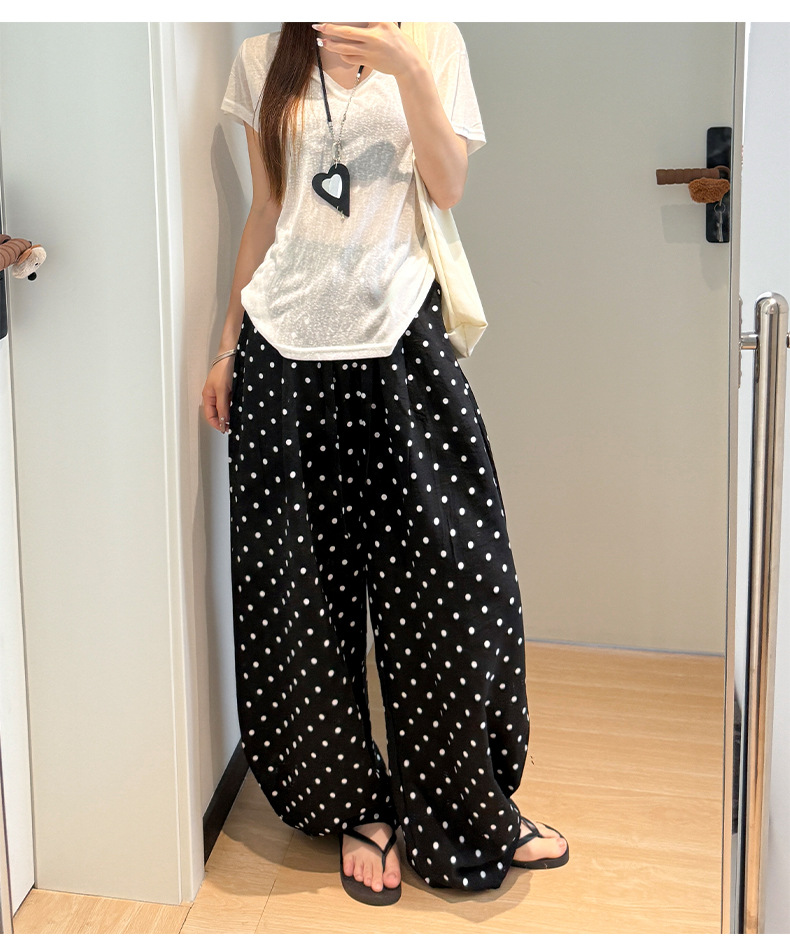 Women's High Waist Polka Dot Pants