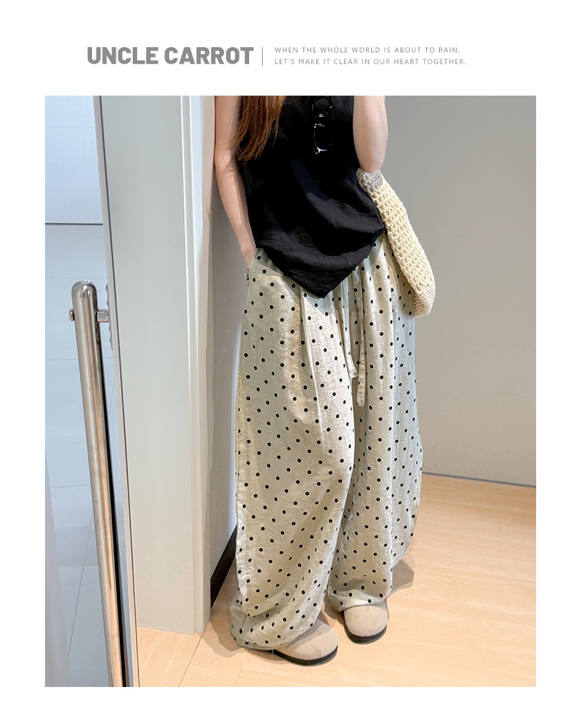 Women's High Waist Polka Dot Pants