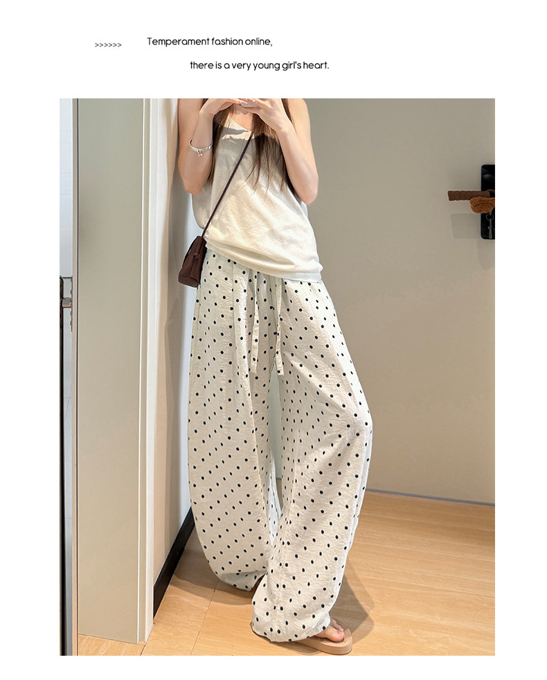 Women's High Waist Polka Dot Pants