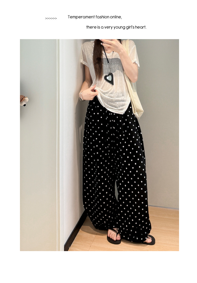 Women's High Waist Polka Dot Pants