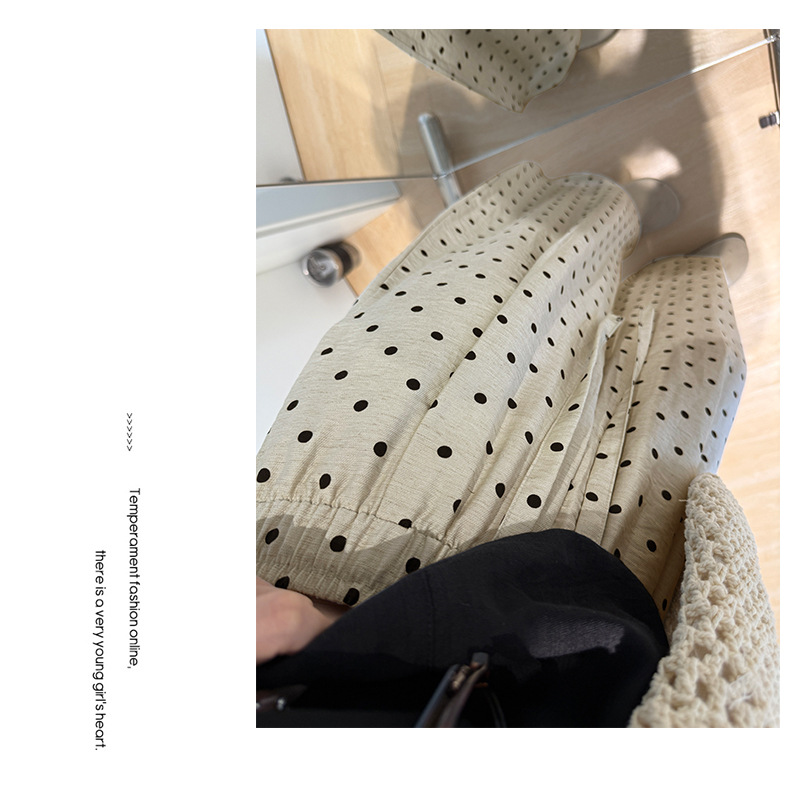 Women's High Waist Polka Dot Pants