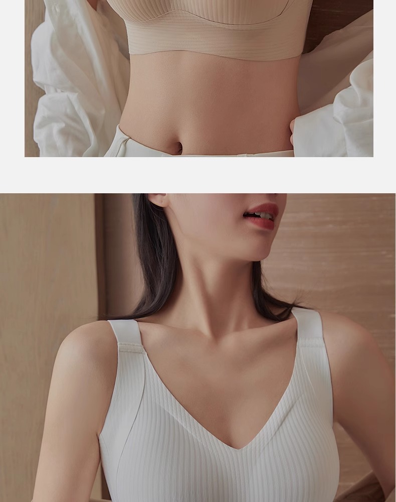 Women's Striped Wireless Bra