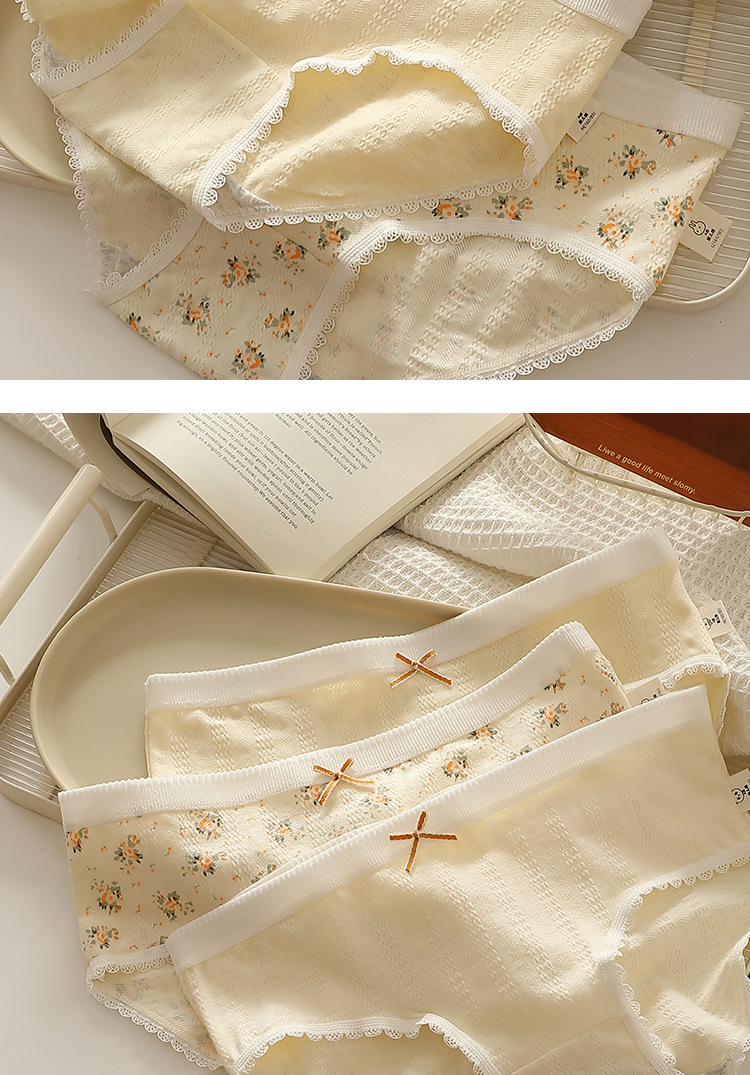 5A Antibacterial Floral Women's Cotton Panties