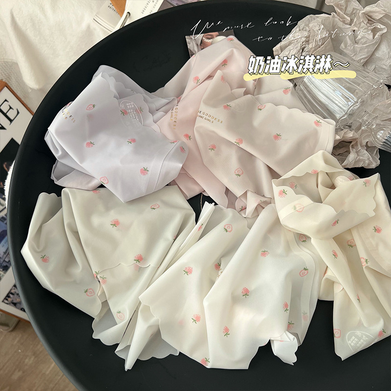 Strawberry Ice Silk Panties