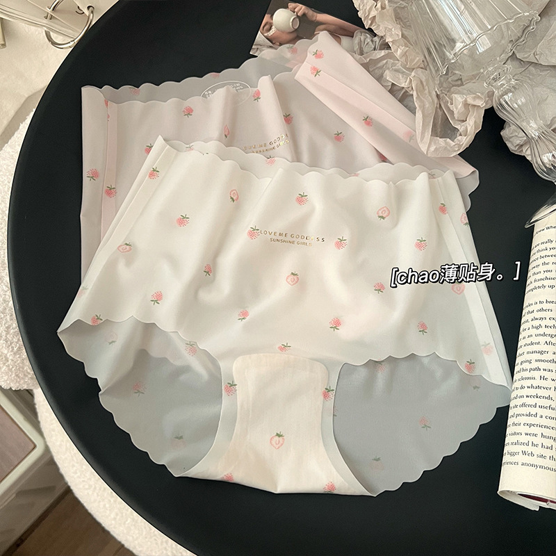 Strawberry Ice Silk Panties