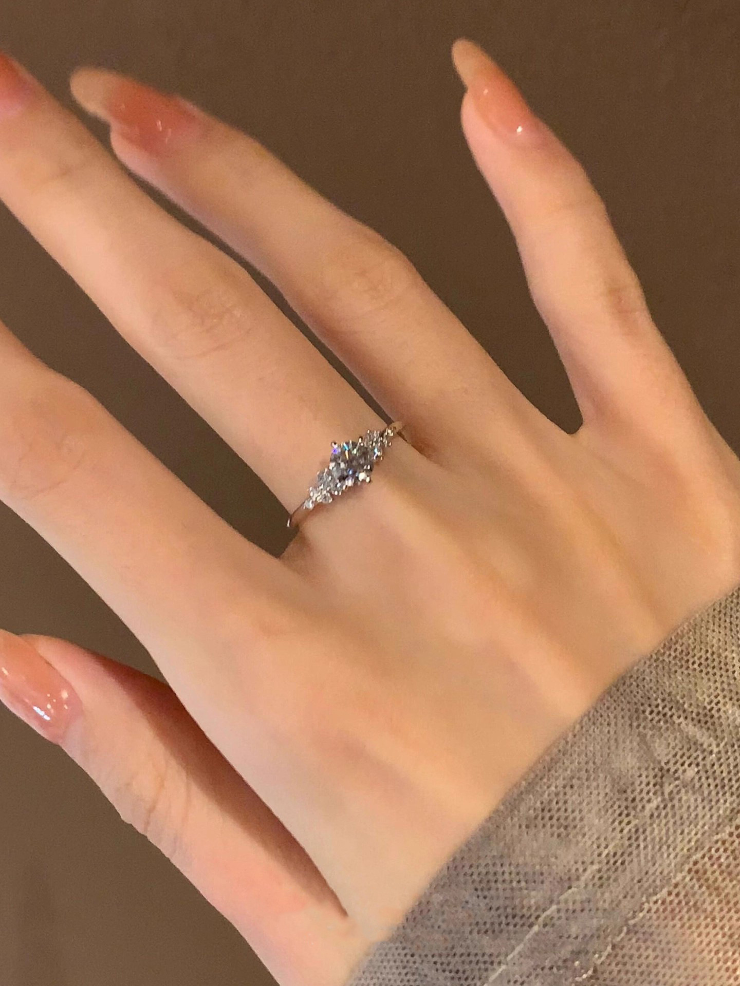 Adjustable Zircon Copper Ring