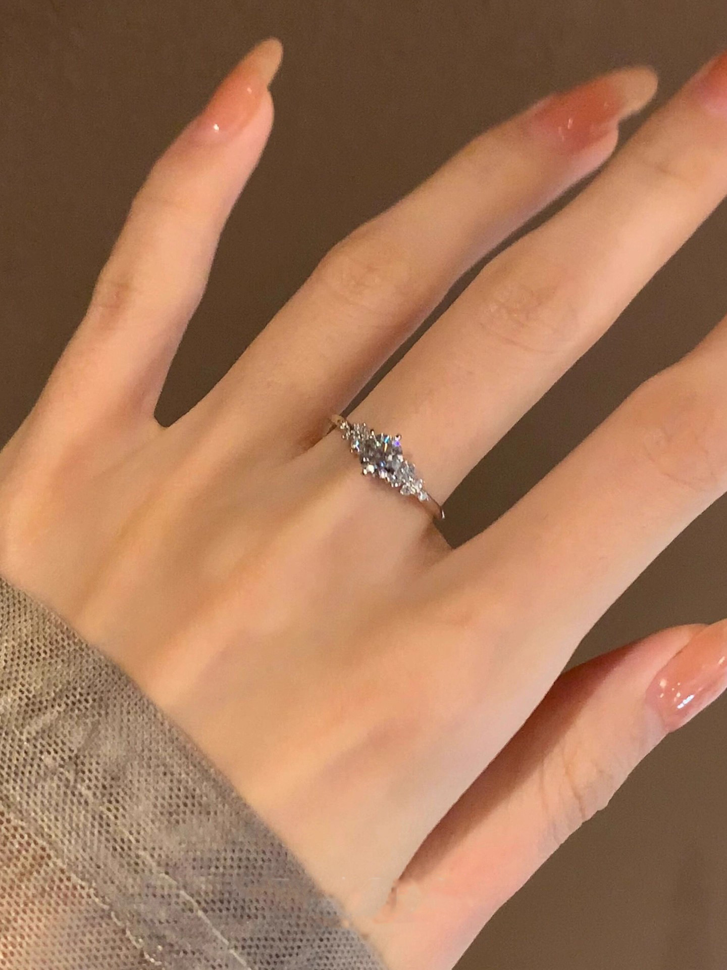 Adjustable Zircon Copper Ring