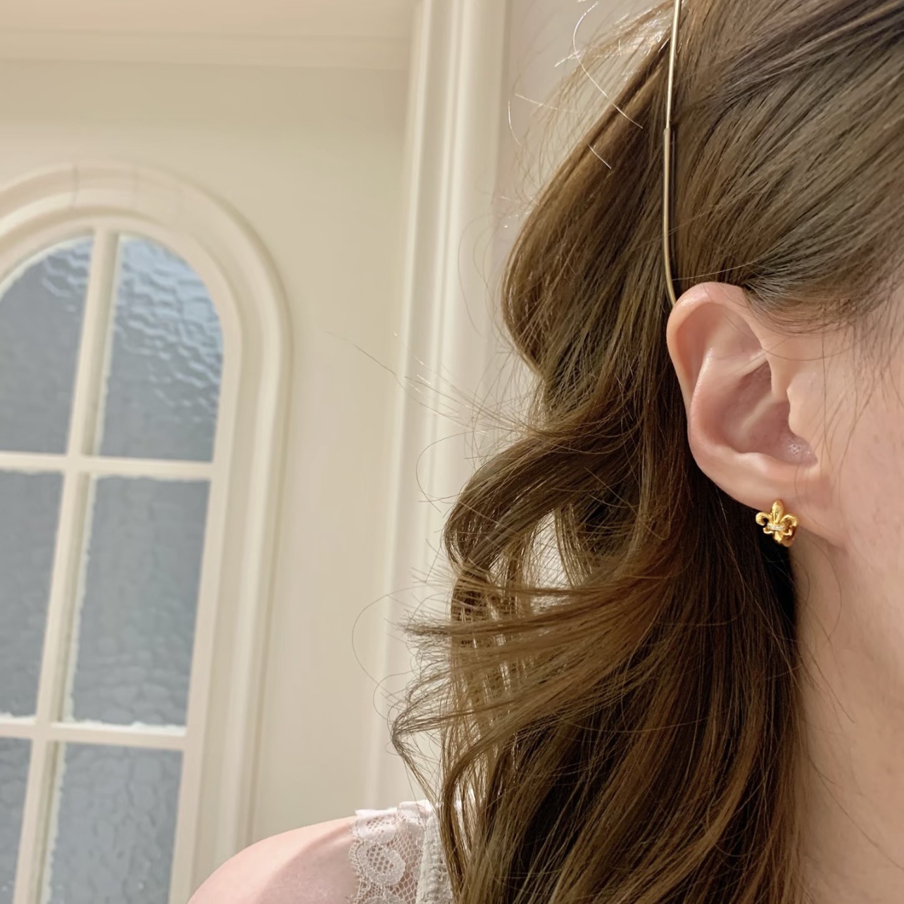 S925 Silver CZ Fleur Earrings
