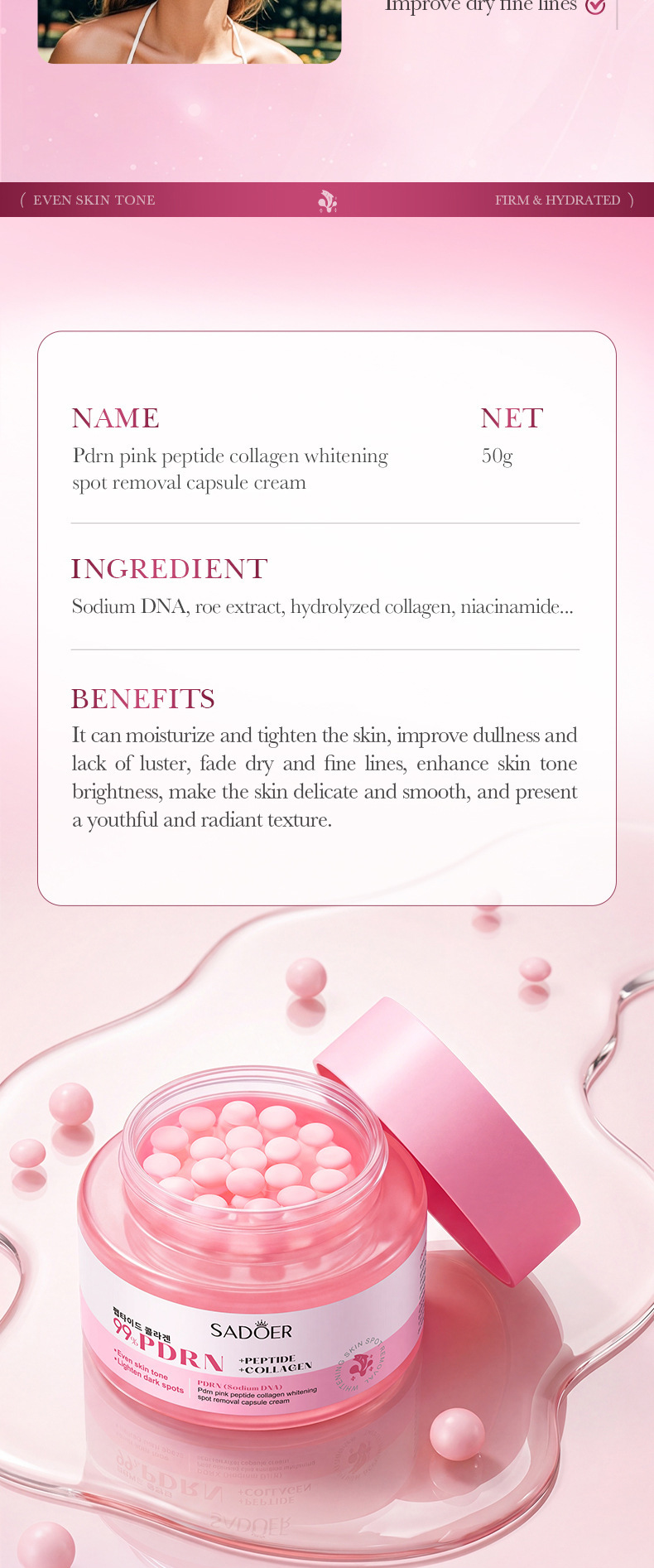 50g Hydrating Whitening Cream