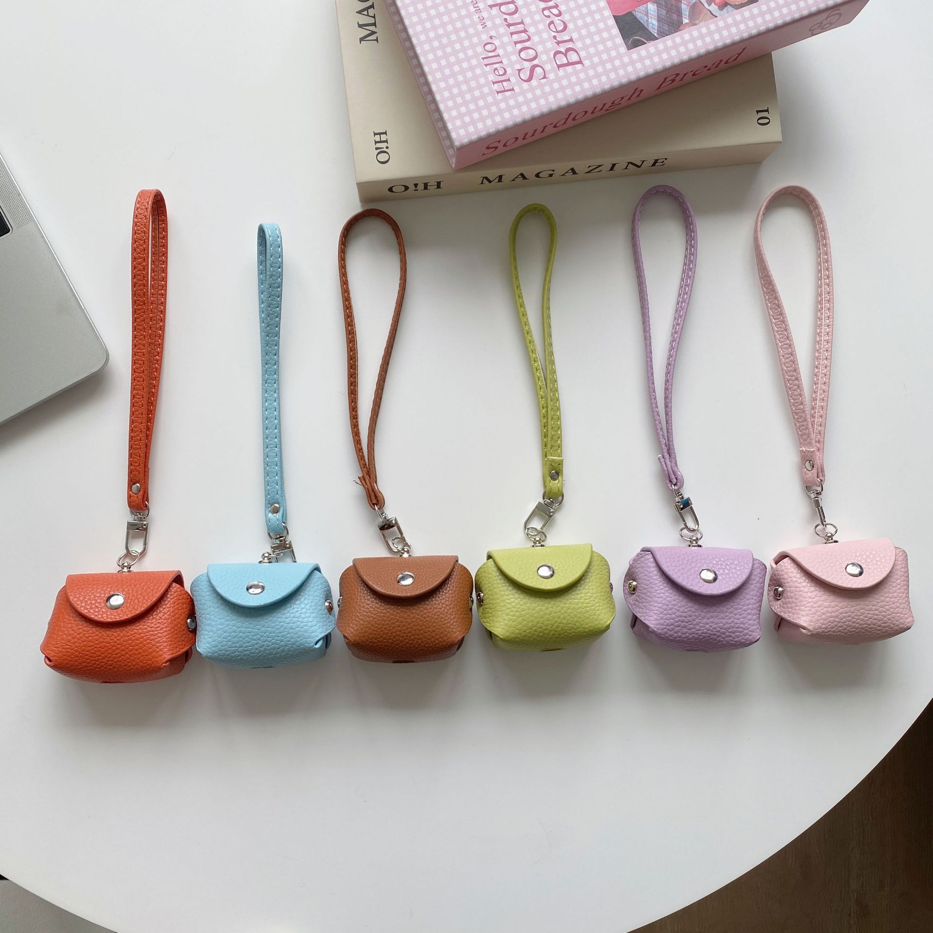 Mini PU Leather AirPods Carrying Case