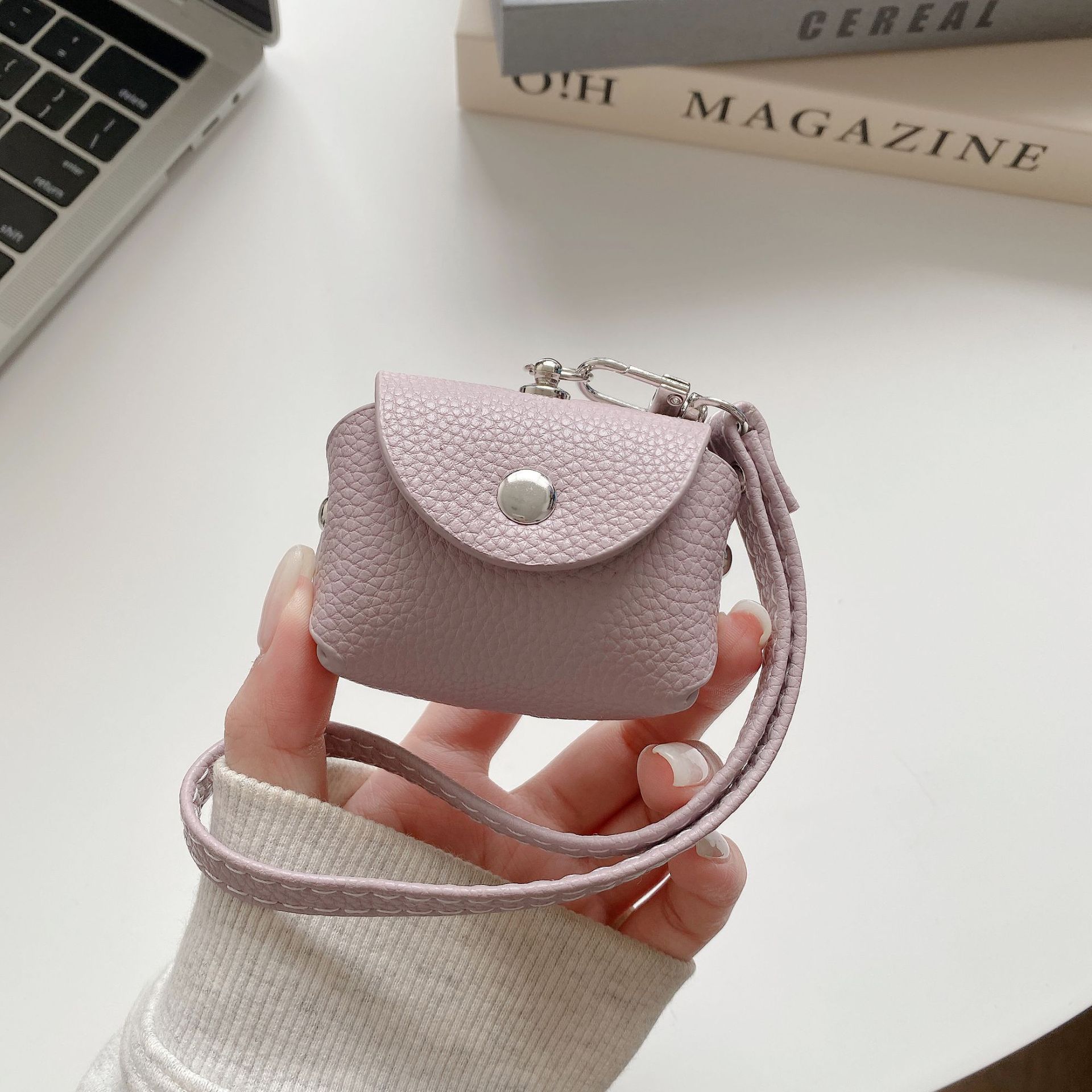 Mini PU Leather AirPods Carrying Case