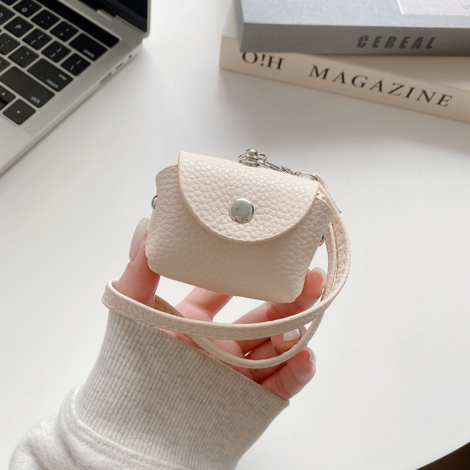 Mini PU Leather AirPods Carrying Case