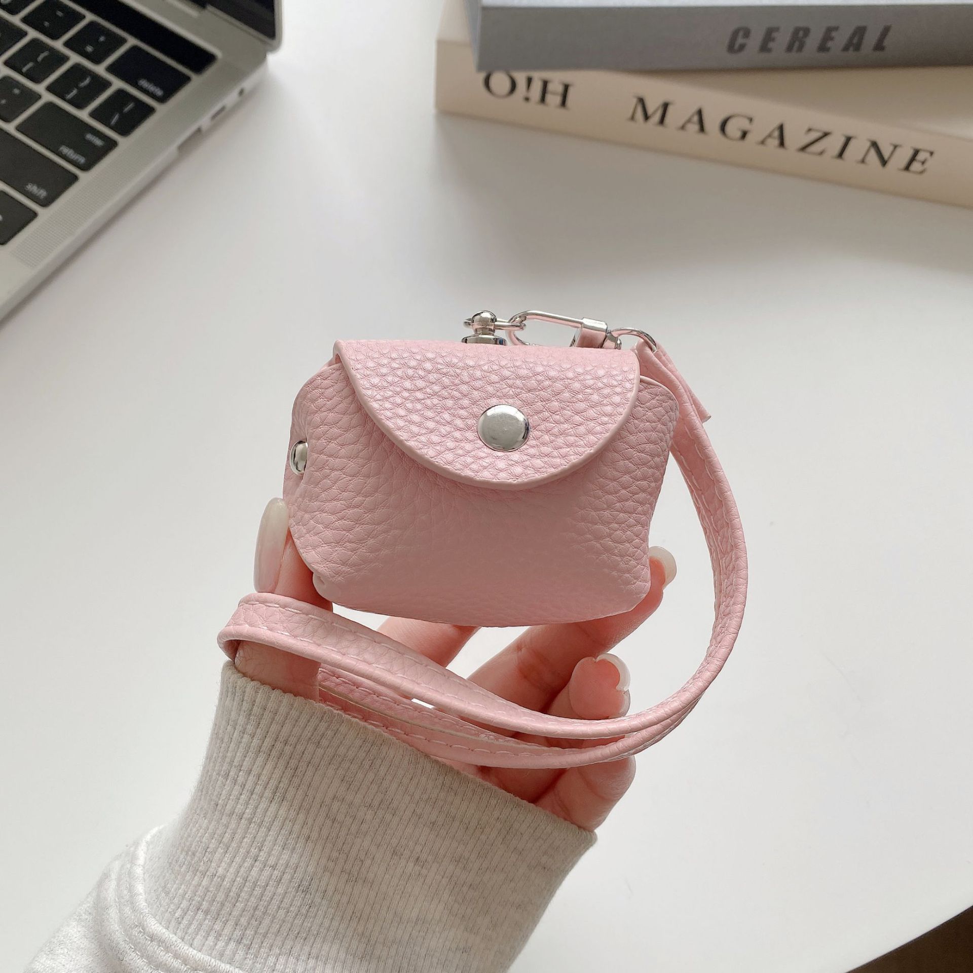 Mini PU Leather AirPods Carrying Case