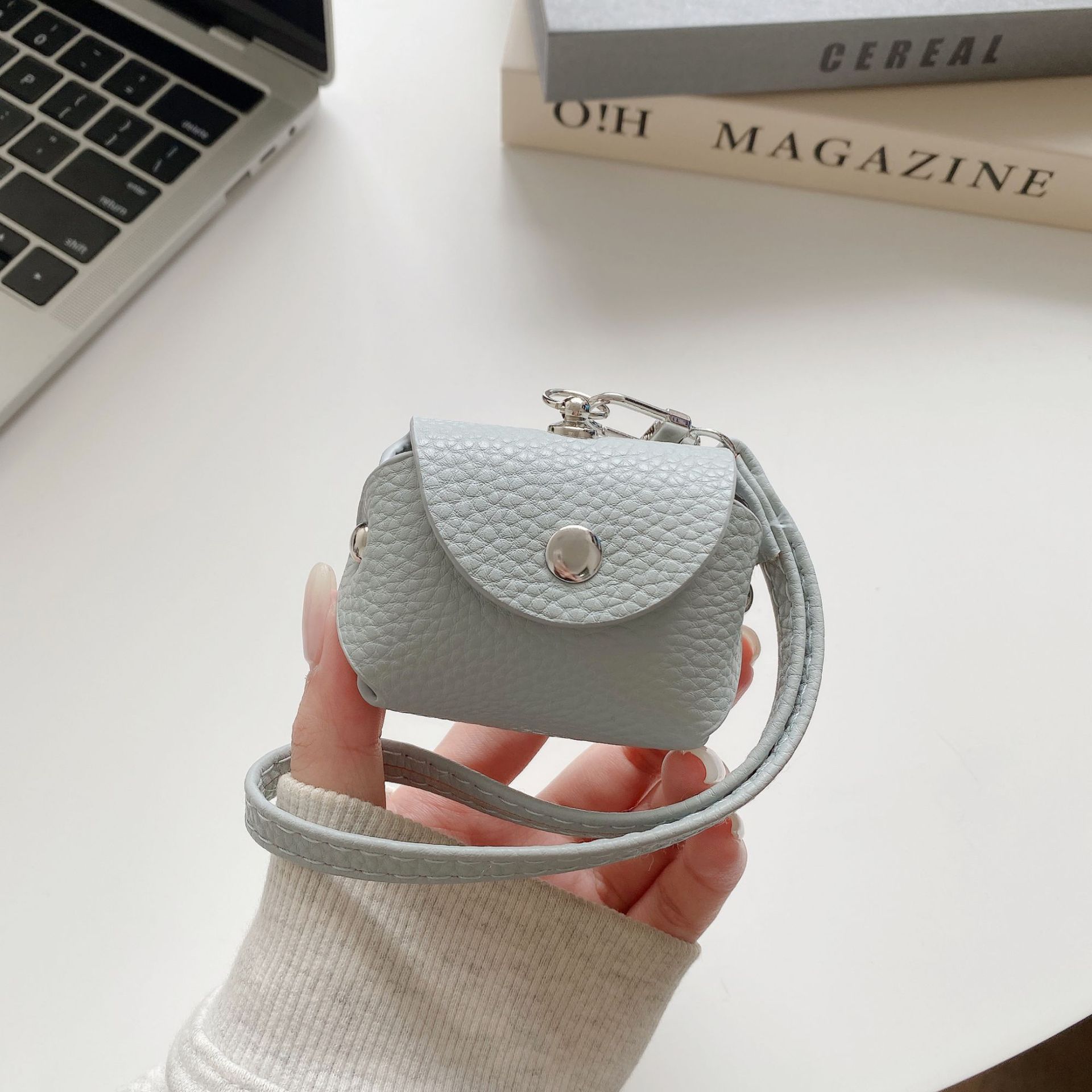Mini PU Leather AirPods Carrying Case