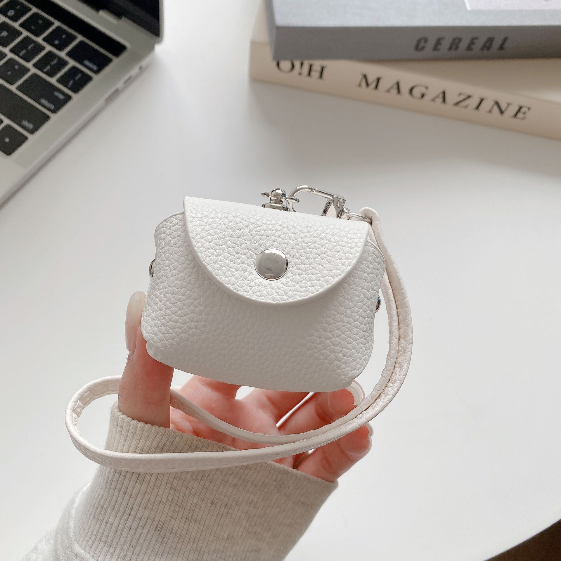 Mini PU Leather AirPods Carrying Case