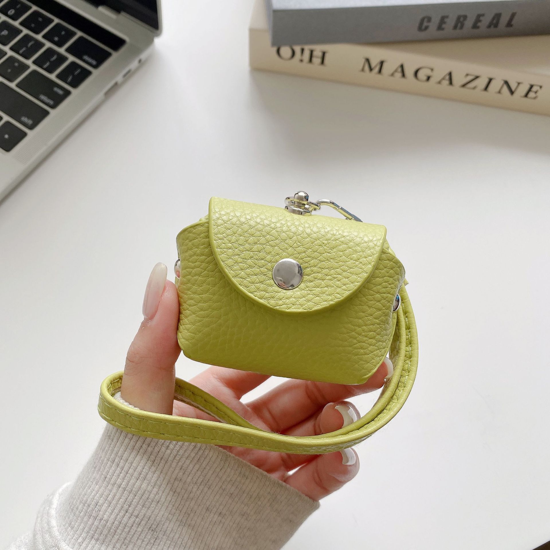 Mini PU Leather AirPods Carrying Case