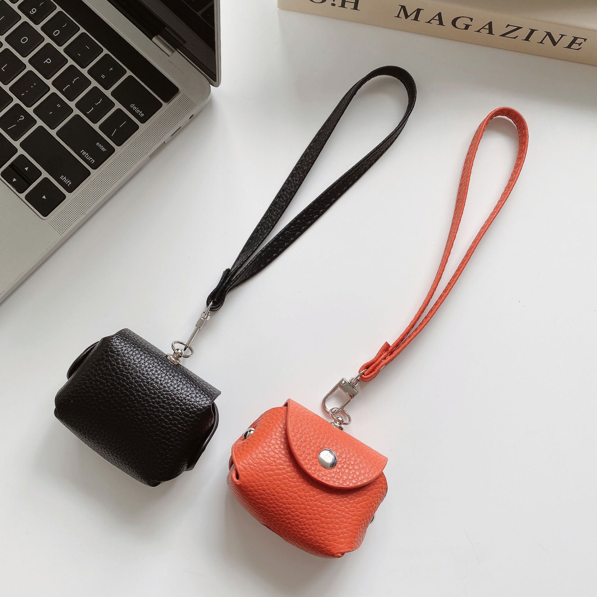 Mini PU Leather AirPods Carrying Case