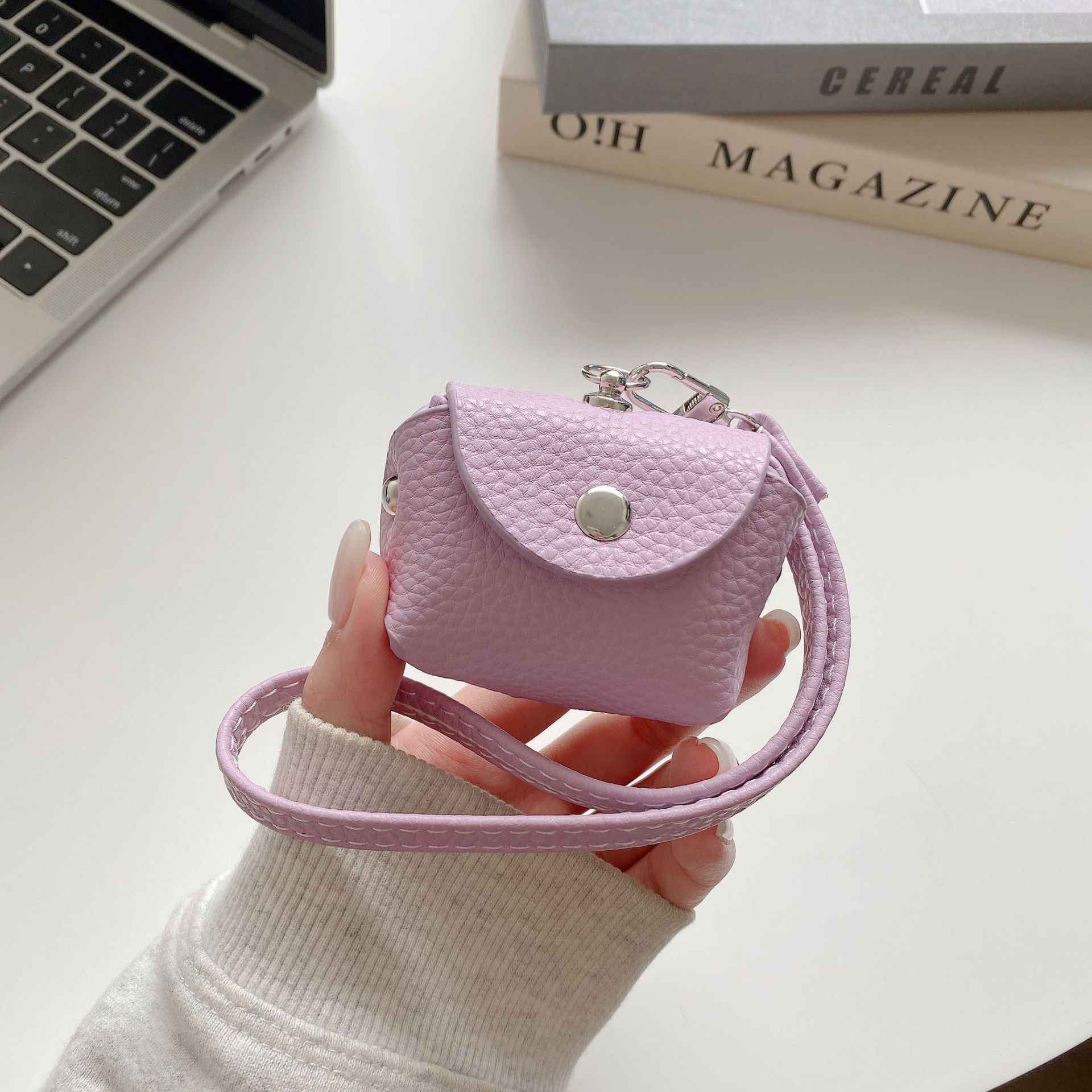Mini PU Leather AirPods Carrying Case