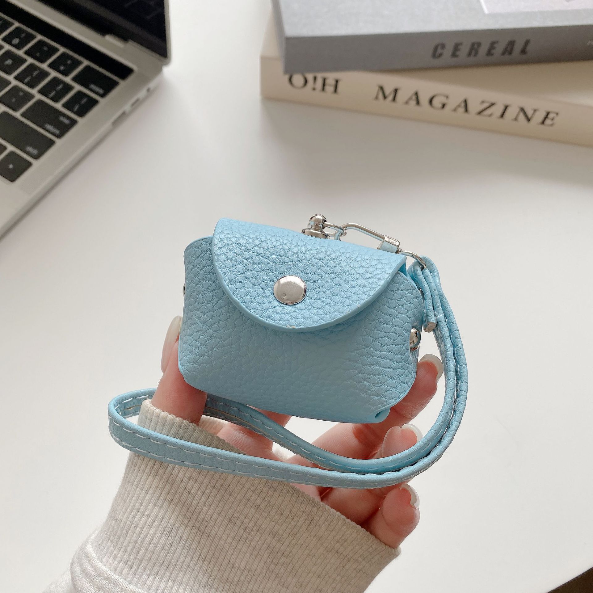 Mini PU Leather AirPods Carrying Case