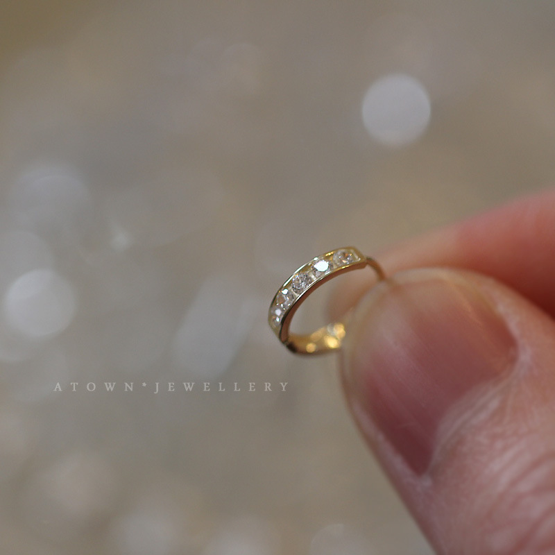 925 Silver Gold Hoop Earrings