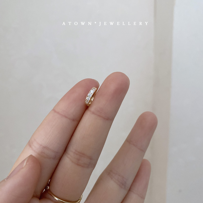 925 Silver Gold Hoop Earrings