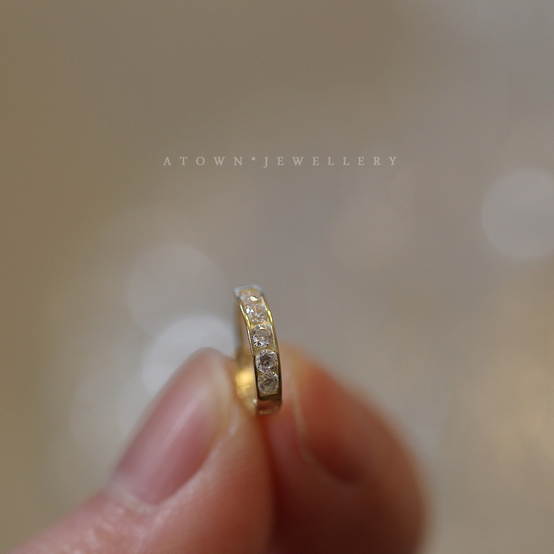 925 Silver Gold Hoop Earrings