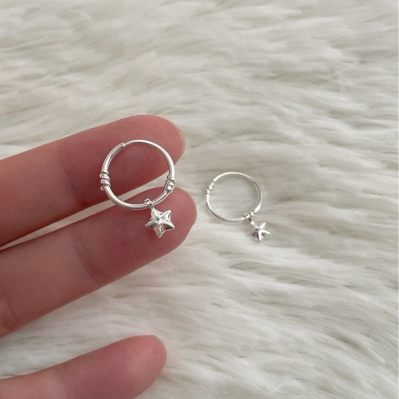 S925 Silver Star Ear Buckles